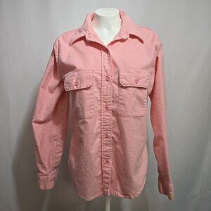 Vintage Five Brother Flannel Shirt Womens Size Large Pink Union Made in USA